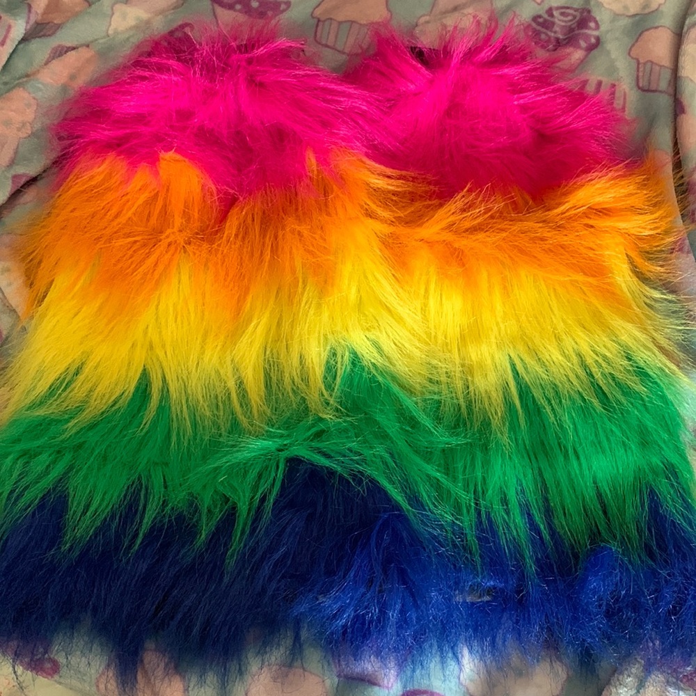 Rainbow leg warmers